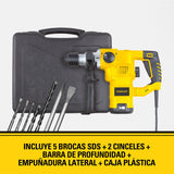 Stanley Sthr1232k Rotomartillo Sds Plus 3 Modos + Brocas Amarillo 60 Hz
