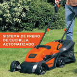 Cortadora De Pasto Eléctrica Black+decker Gr3000 Con Bolsa Recolectora De 1000w Y 120v Color Naranja/negro