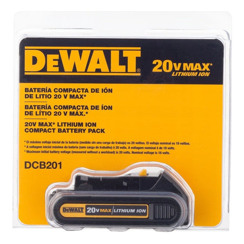 Batería Dewalt Dcb201-b3 20v Max Ion De Litio 1.5ah Original