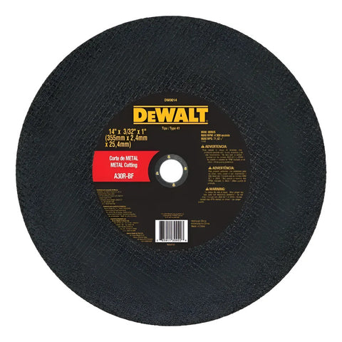Disco De Corte Para Metal 355mm X 3mm X 25.4mm Dewalt Dw0014