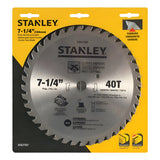 Disco Sierra 7-1/4 Corte Madera 40 Dientes Stanley Sta7757 Plateado