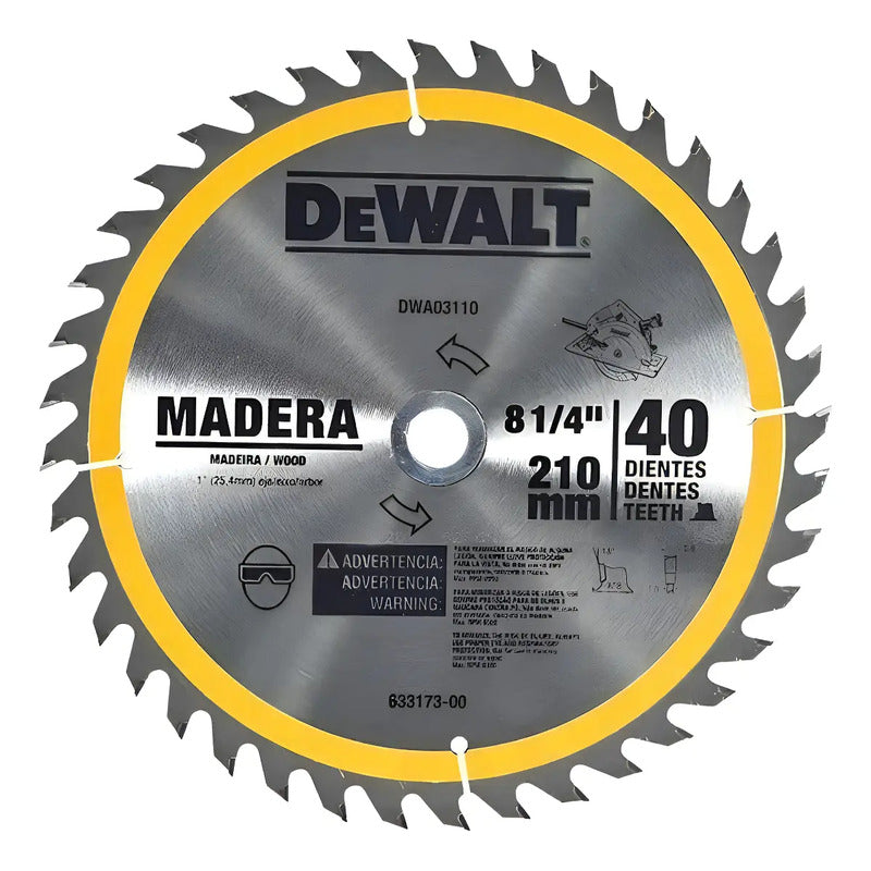 Disco Sierra Circular 8-1/4 40 Dientes Dewalt Dwa03110 Gris