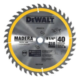 Disco Sierra Circular 8-1/4 40 Dientes Dewalt Dwa03110 Gris