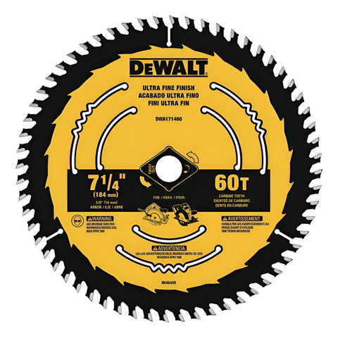 Disco De Sierra Corte Fino 7-1/4'' 60t Dewalt Dwa171460 Plateado