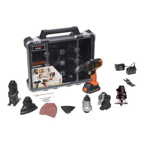 Taladro Black+decker Mtx20k6a 20v + 6 Accesorios + Maletín