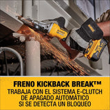 Miniesmeriladora Angular Inalámbrica Dewalt Perform & Protect Dcg413b Amarilla 850 W