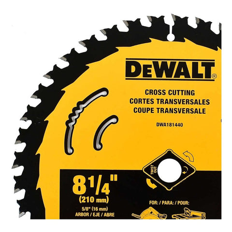 Disco Sierra Corte Madera 8-1/4 40 Dientes Dewalt Dwa181440