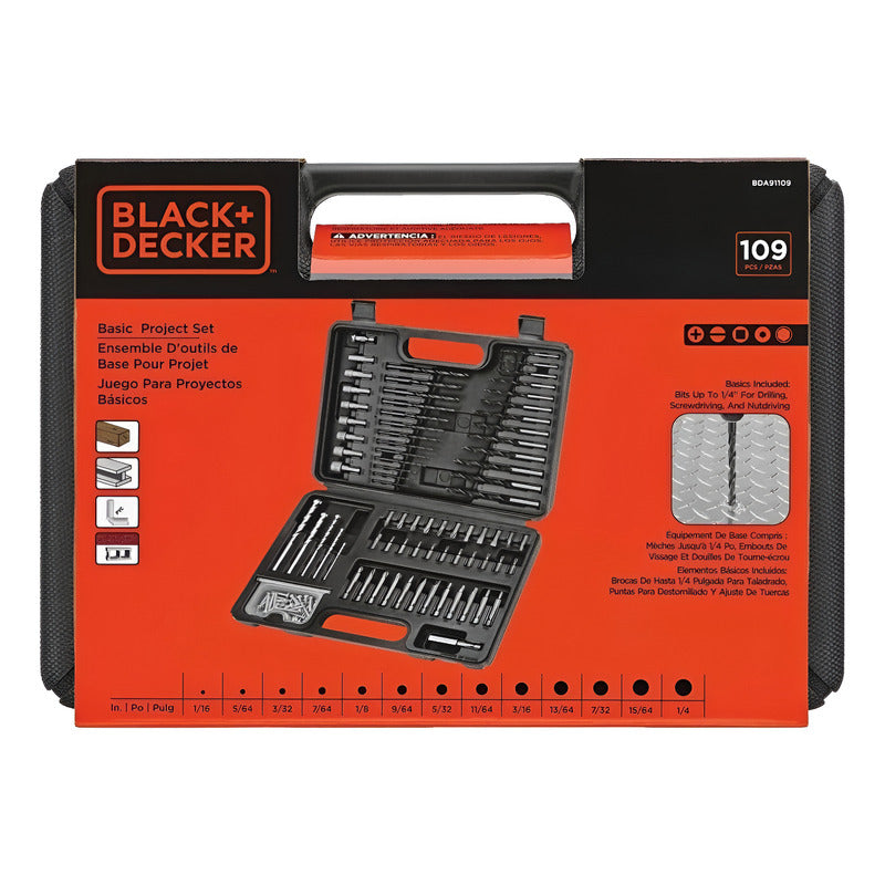 Kit 109 Brocas Puntas Bda91109 P/destornillado Black+decker