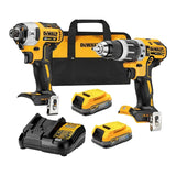 Kit Taladro Percutor/atornillador 20v Max Dewalt Dck287e2-b3 Amarillo
