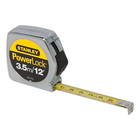 Flexómetro De Metal 3.5mts Power Lock Cromado 33-215 Stanley