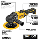 Pulidora Inalámbrica Dewalt 7 Pulgadas 20v Max Dcm849b