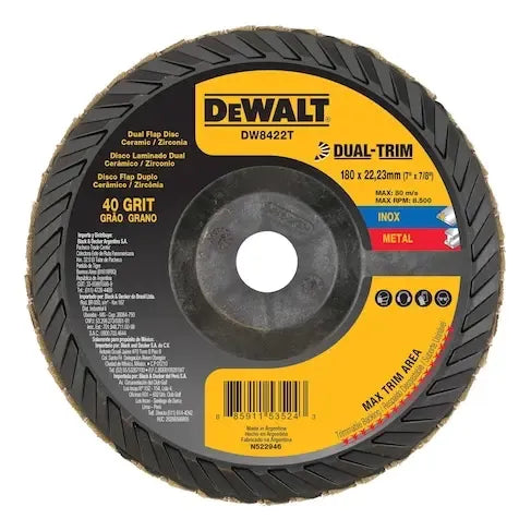 Disco De Láminas De Doble Corte De 7  X 7/8  G40 Dw8422t Negro