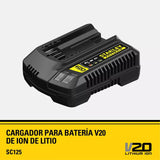 Cargador Para Baterías 20v 1.25 A Stanley Sc125-b3