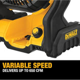 Ventilador 8  20v Inalambrico Amarillo Dewalt Dce512b 28 Cm