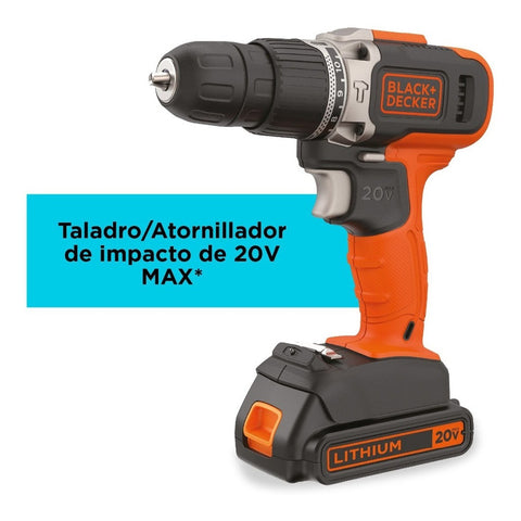 Rotomartillo 3/8'' 20v Max 2 Vel. Black+decker Bcd704c1-b3