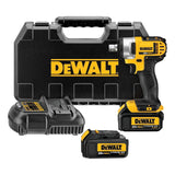 Llave Impacto Inalambrica 1/2 + 2 Baterías + Cargador Dewalt Amarillo 3.0 Ah