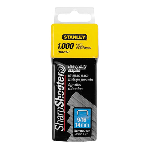 Grapas Uso Rudo Stanley 9/16 (14mm) 1000pz Stanley Tra709t