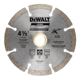 Disco Diamantado 4-1/2 Segmentado Dewalt Dw47452hp Gris
