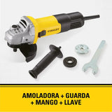 Esmeriladora Angular 750w + 10 Discos Stanley Sg7115v10-b3 Amarillo 60 Hz