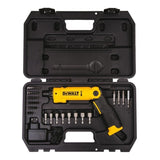 Destornillador + 45 Puntas + Maleta Plástica Dewalt Dcf008 Amarillo