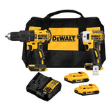 Combo Rotomartillo Llave Impacto Brushless Dewalt Dck223d2 Amarillo/negro