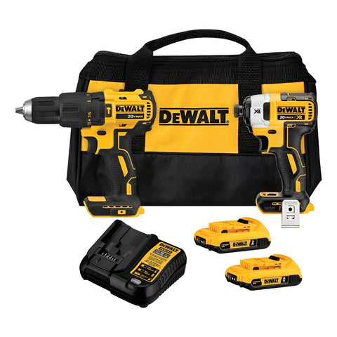 Combo Rotomartillo Llave Impacto Brushless Dewalt Dck223d2 Amarillo/negro