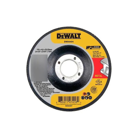 Disco De Corte P/metal 4-1/2 X 3/16 X 7/8 Type 27 Dw84404 Negro