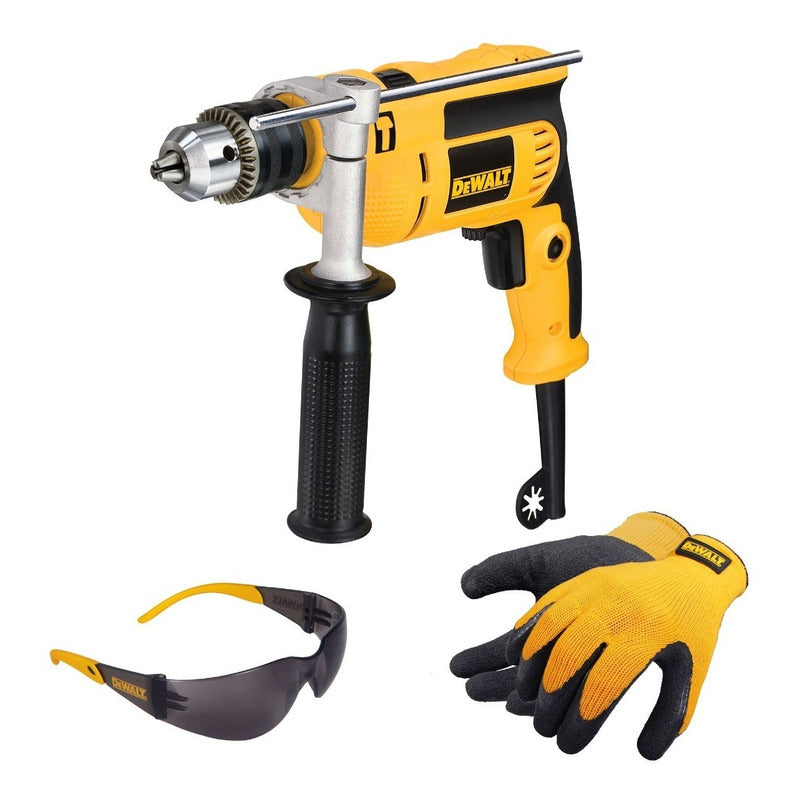 Taladro Rotomartillo Con Guantes Y Gafas Dewalt Dwe650si-b3