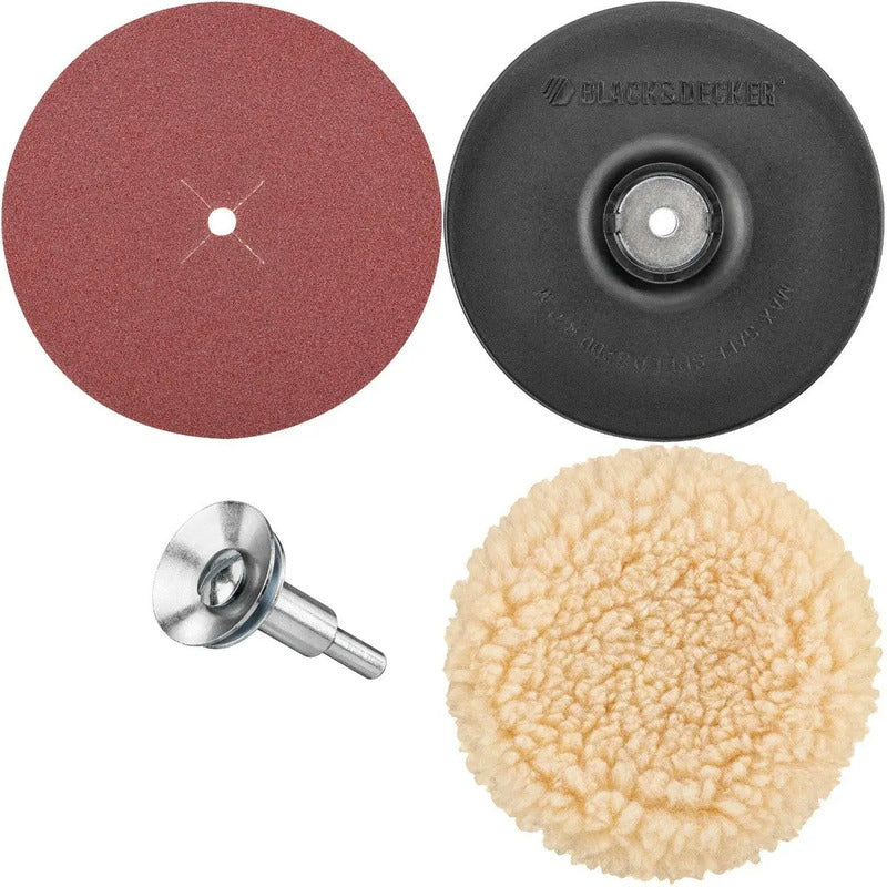 Kit De Lijado Y Pulido 4 Piezas 5 PuLG. Black+decker U1450m