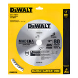 Disco Sierra Dewalt Dwa03150 12 PuLG 80 Dientes Madera Plateado